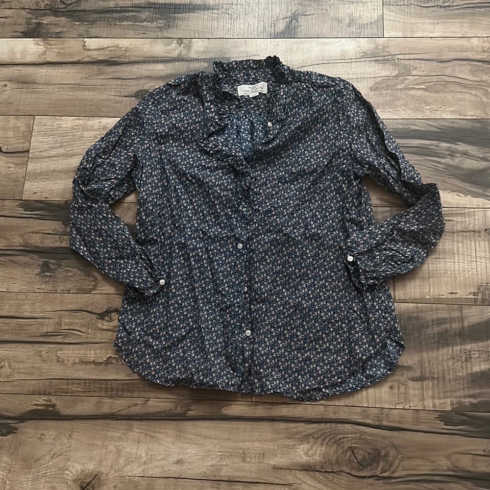Trovata Birds of Paradis floral long sleeve blouse top